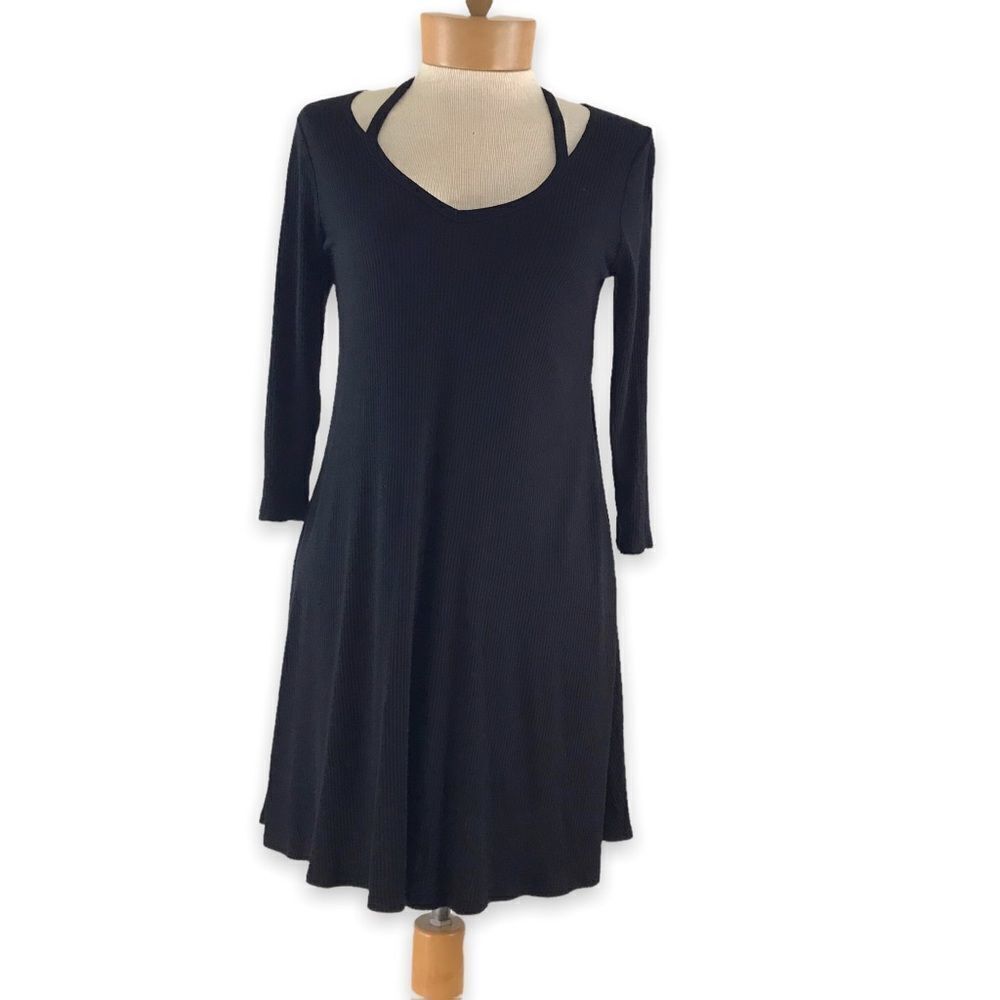 Socialite ribbed long sleeve dress